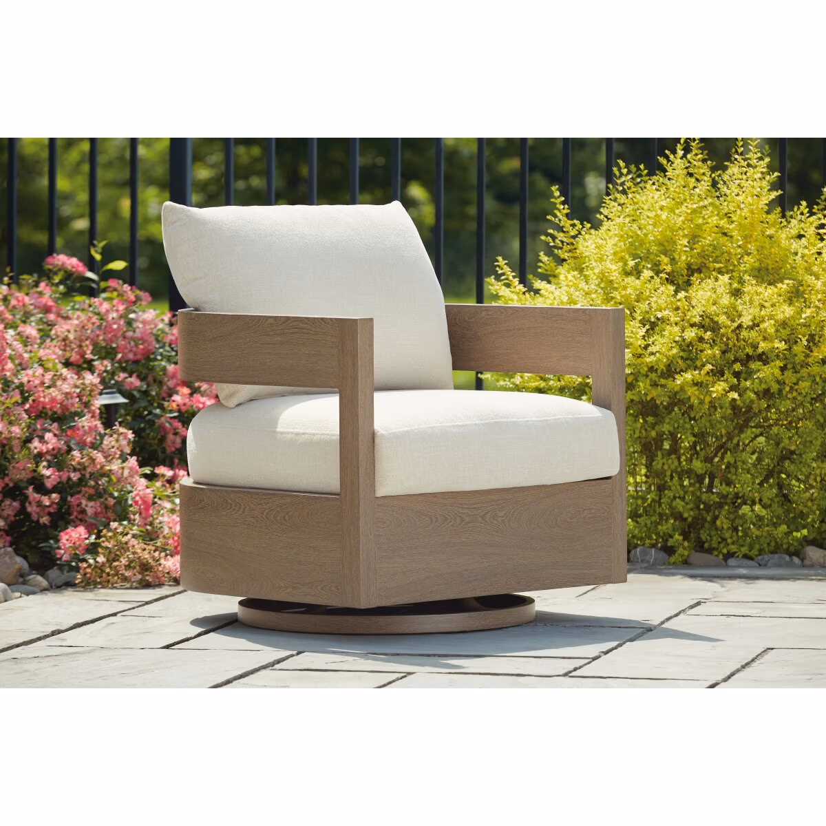 Serene Bay Outdoor Swivel Glider Chair with Cushion - Image 3