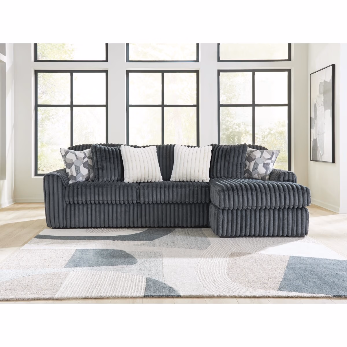 Midnight-Madness 2-Piece Sectional Sofa Chaise - Image 3