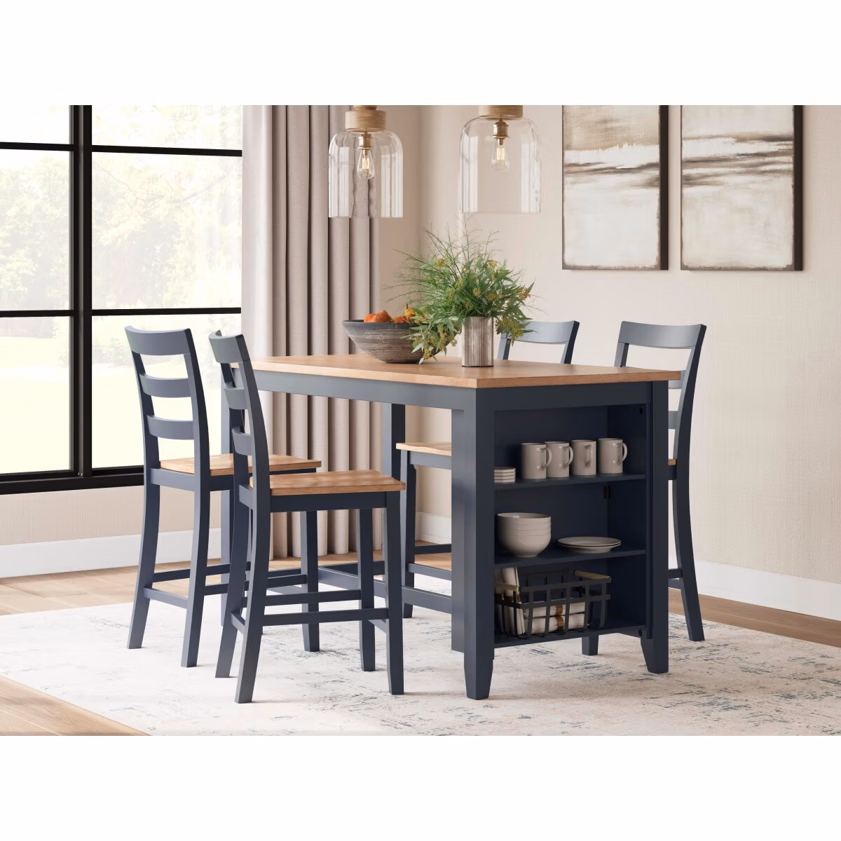 Gesthaven Counter Height Dining Table and 4 Barstools - Image 2