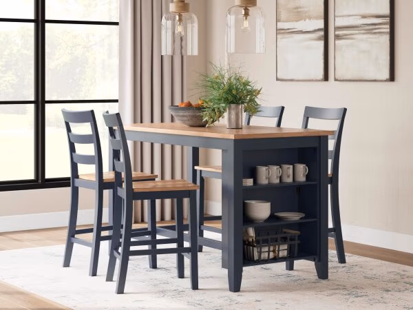 Gesthaven Counter Height Dining Table and 4 Barstools - Image 2