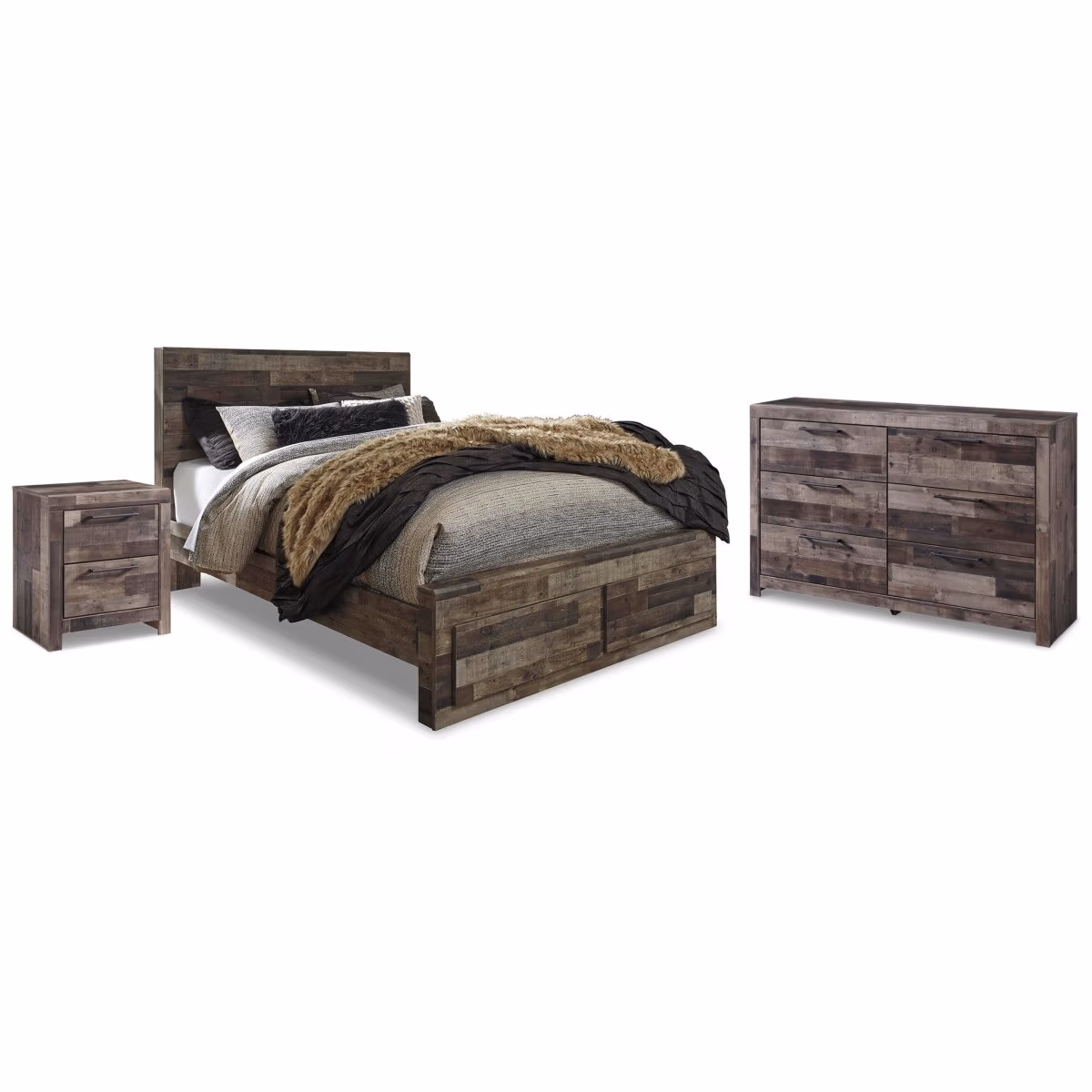 Derekson Queen Panel Storage Bed, Dresser and Nightstand - Image 2