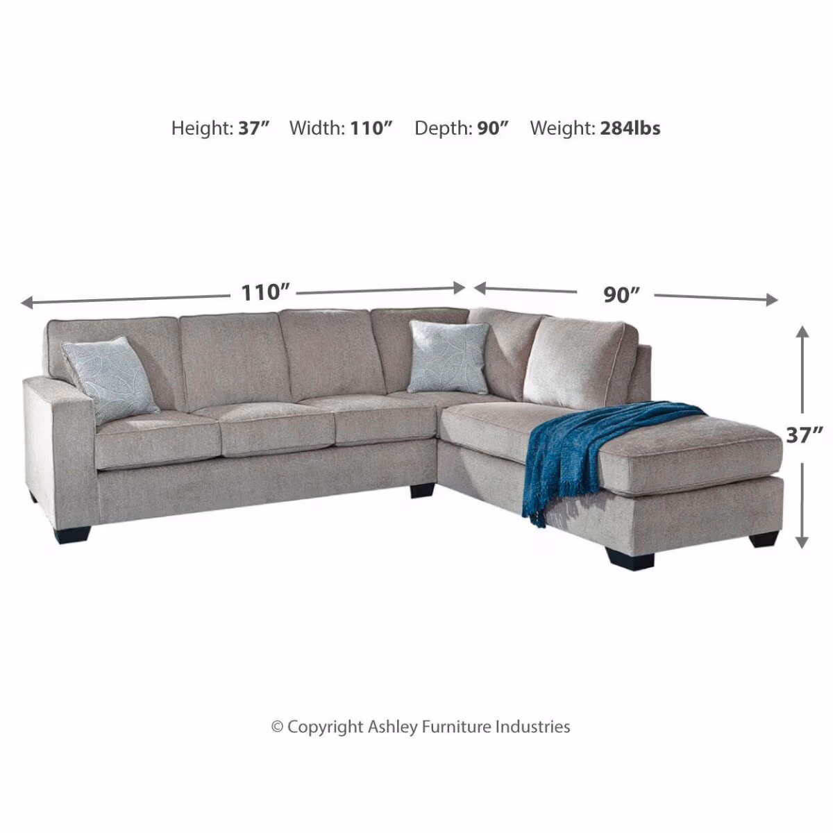 Altari 2-Piece Sleeper Sectional with Chaise - Image 5