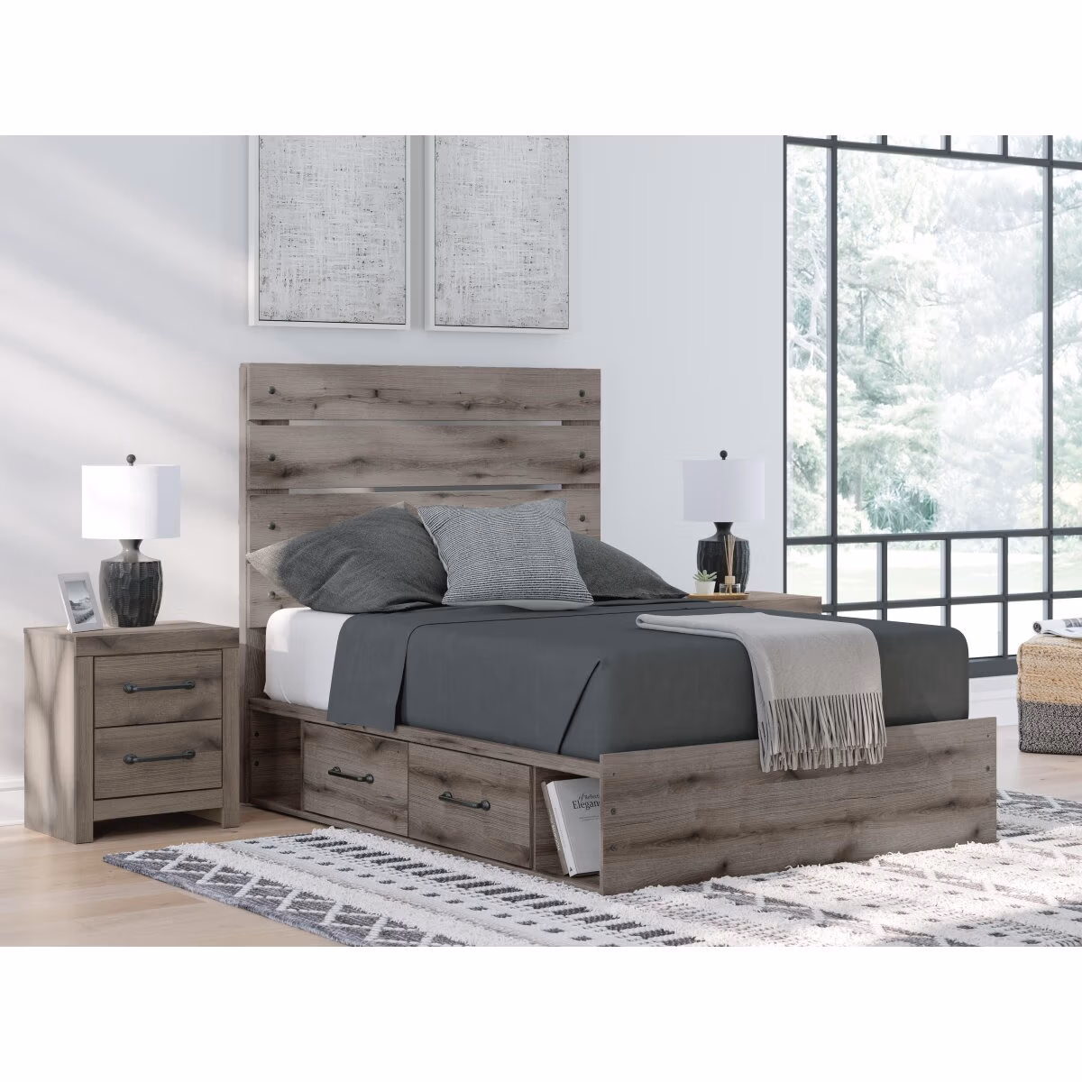 Graystorm Full Panel Bed with Storage - Image 3
