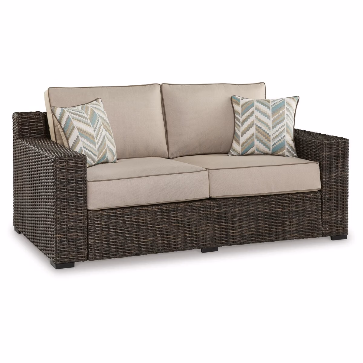 Coastline Bay Outdoor Loveseat with Cushion - Image 2