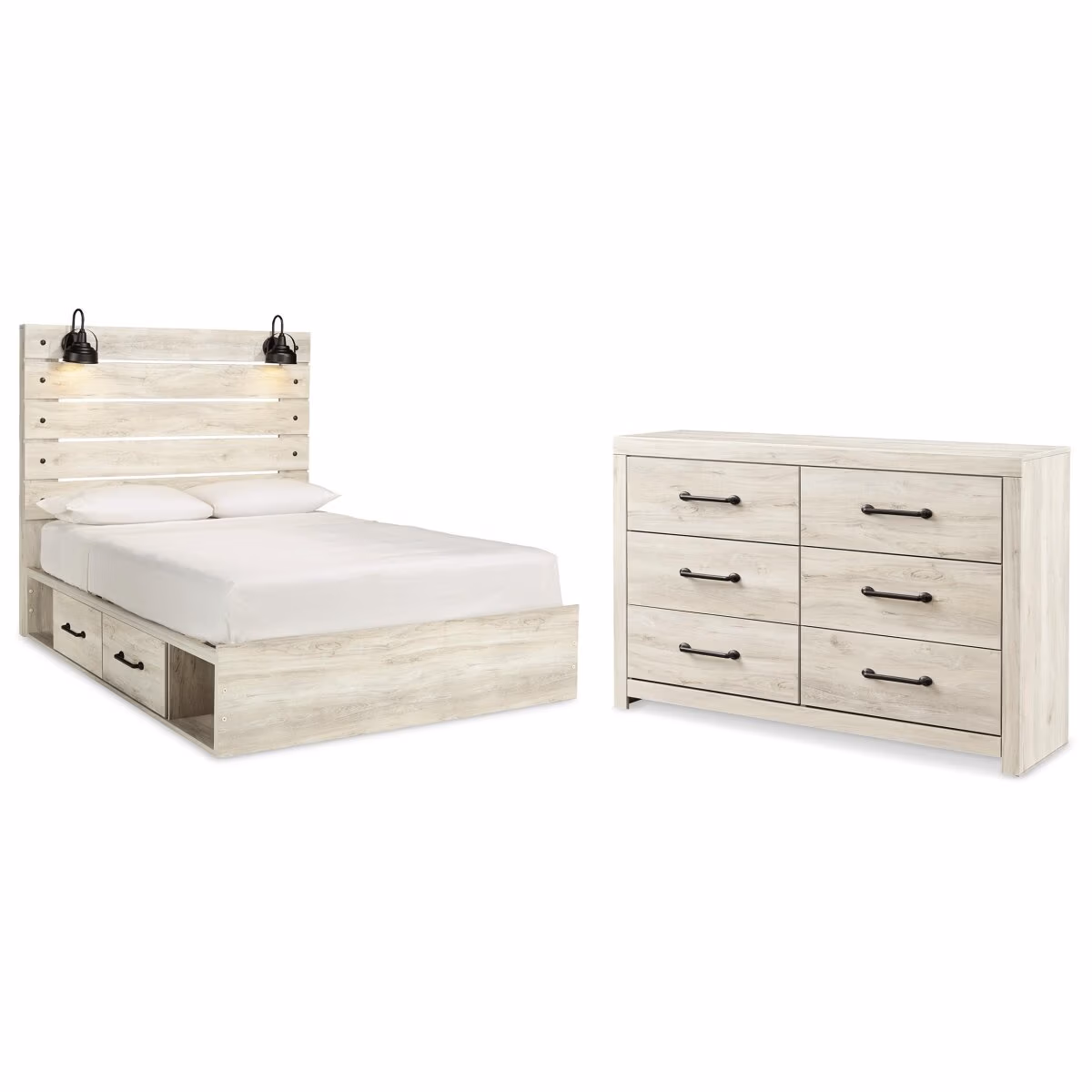 Cambeck Queen Panel Bed with Storage and Dresser - Image 2
