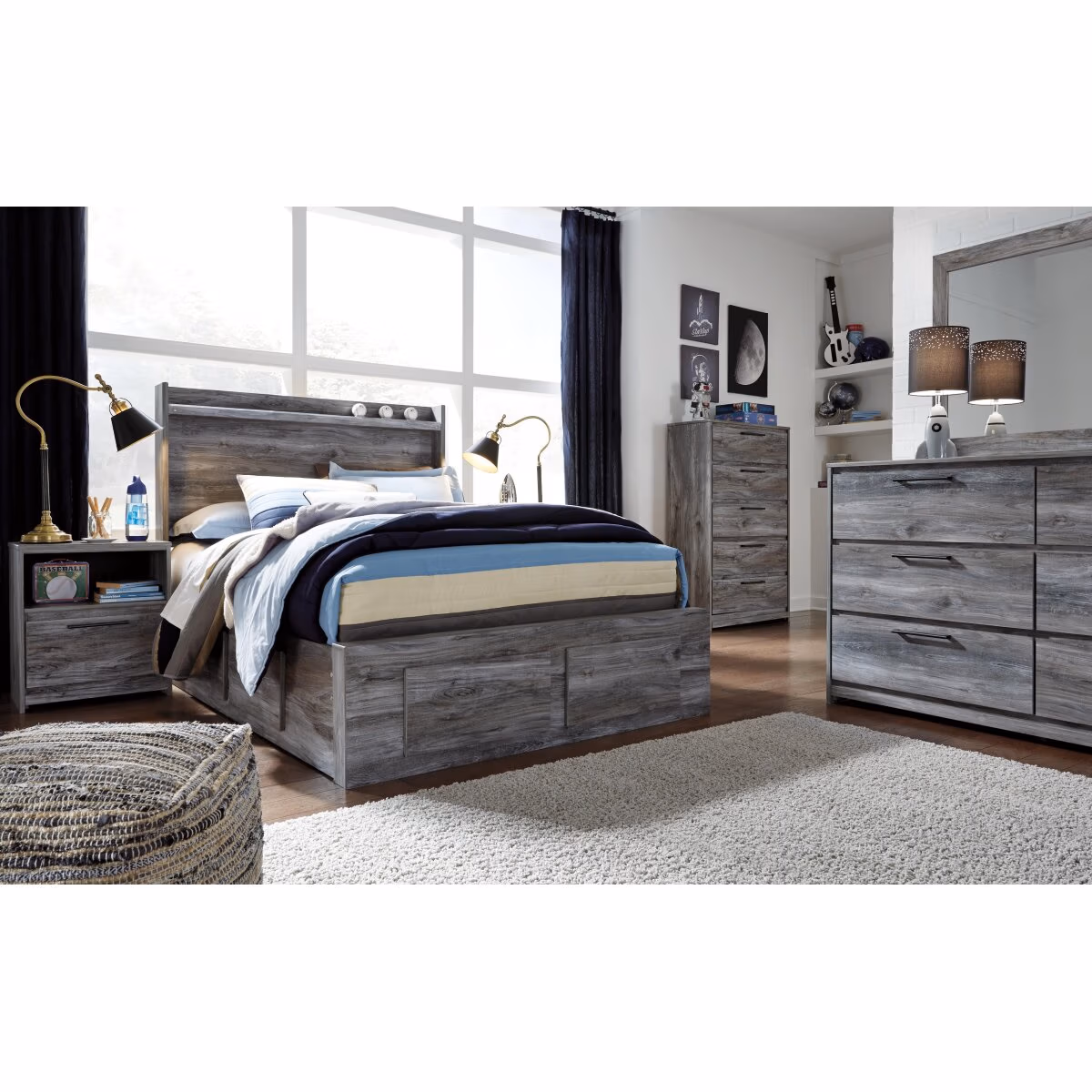 Baystorm Full Panel Bed with 6 Storage Drawers - Image 7