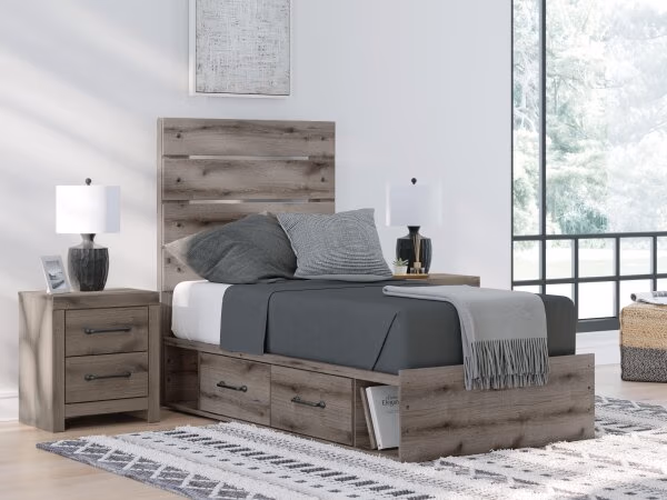 Graystorm Twin Panel Bed with Storage - Image 3