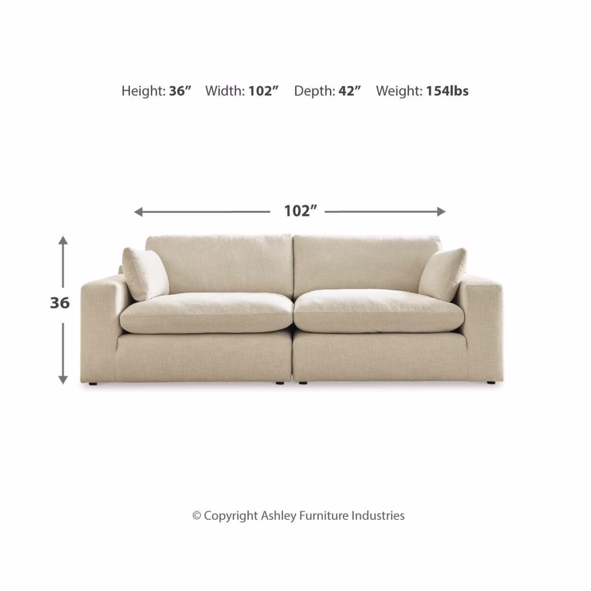 Elyza 2-Piece Sectional Loveseat - Image 4