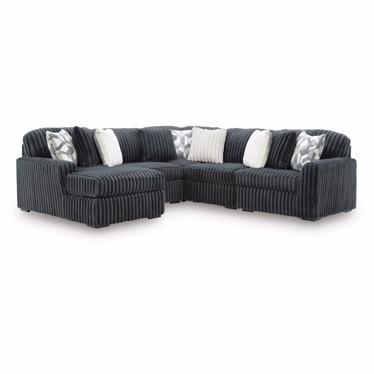 Midnight-Madness 5-Piece Sectional with Chaise - Image 2