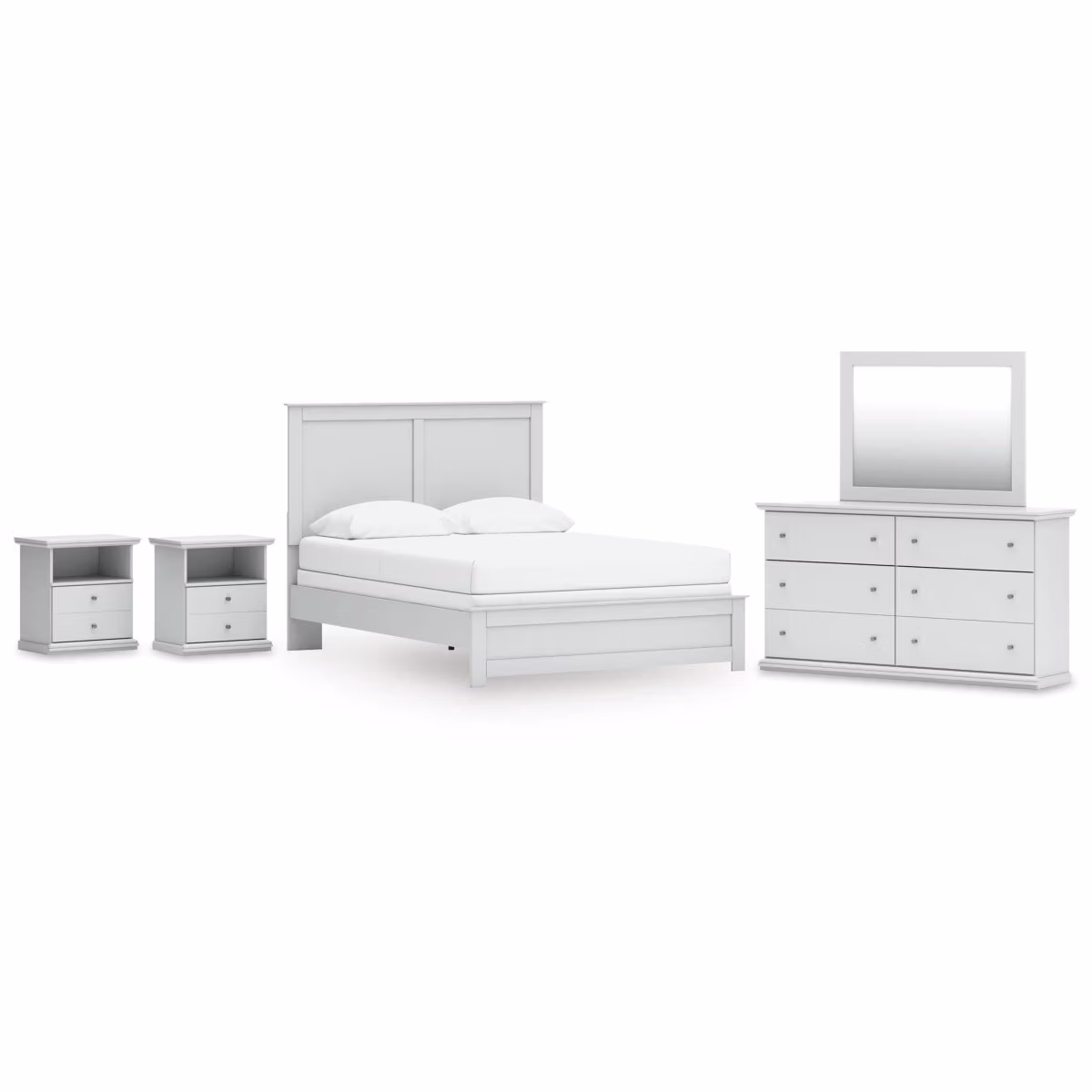 Bostwick Shoals Queen Panel Bed, Dresser, Mirror and 2 Nightstands - Image 2