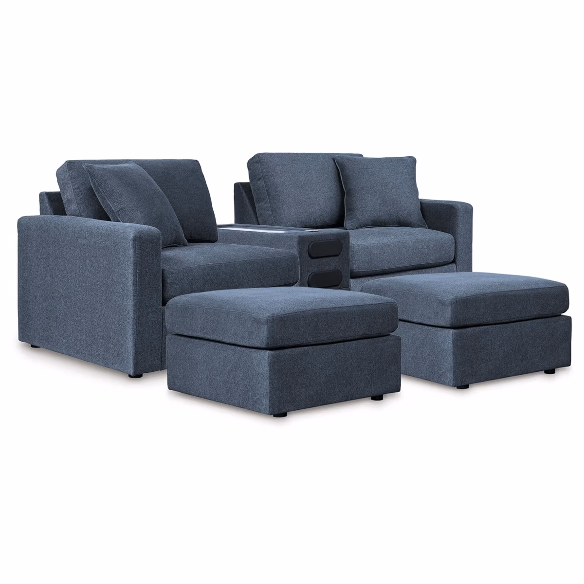 Modmax 3-Piece Sectional and 2 Ottomans - Image 2