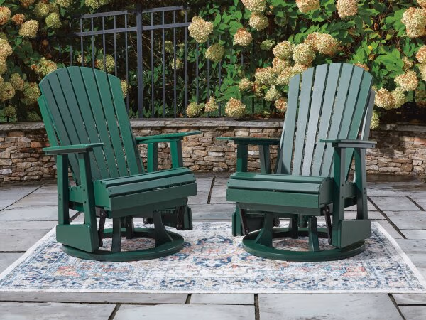 Shell Beach Outdoor Swivel Glider Chair - Image 3