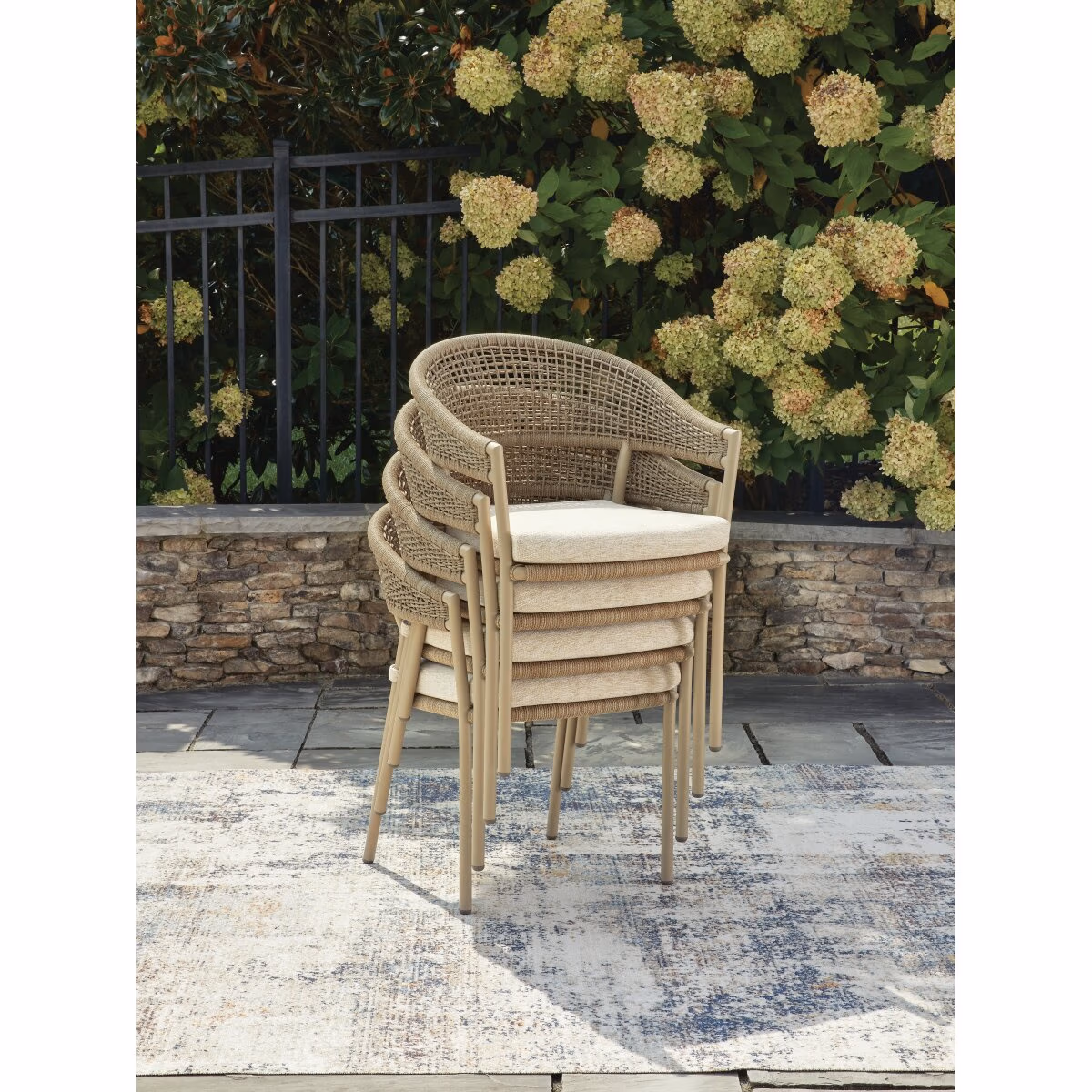 Orchard Beach Outdoor Arm Chair with Cushion (Set of 4) - Image 5