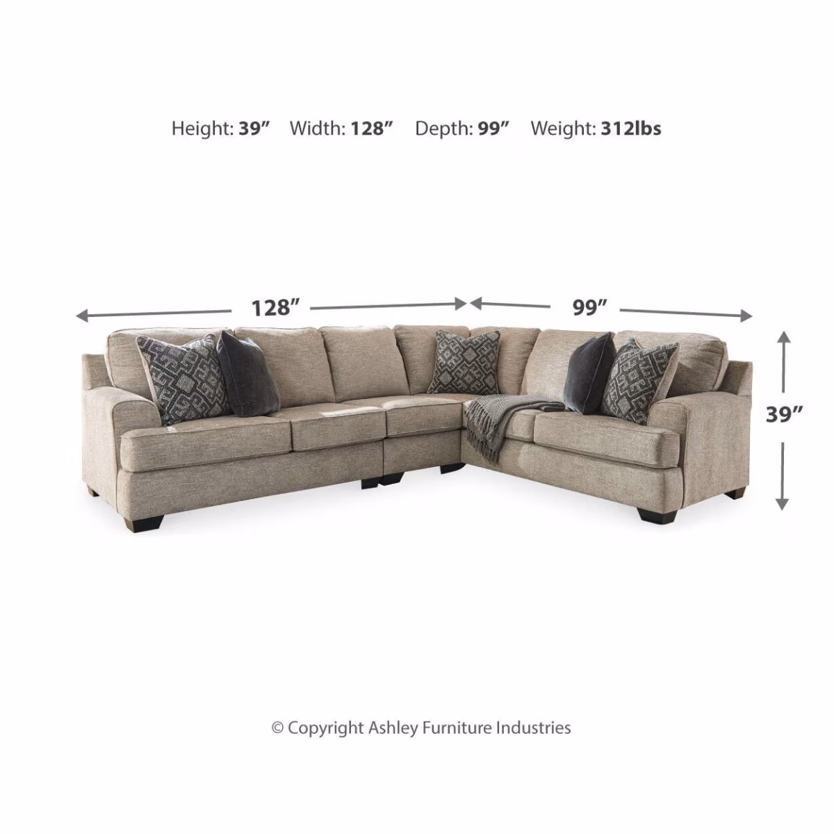 Bovarian 3-Piece Sectional - Image 5
