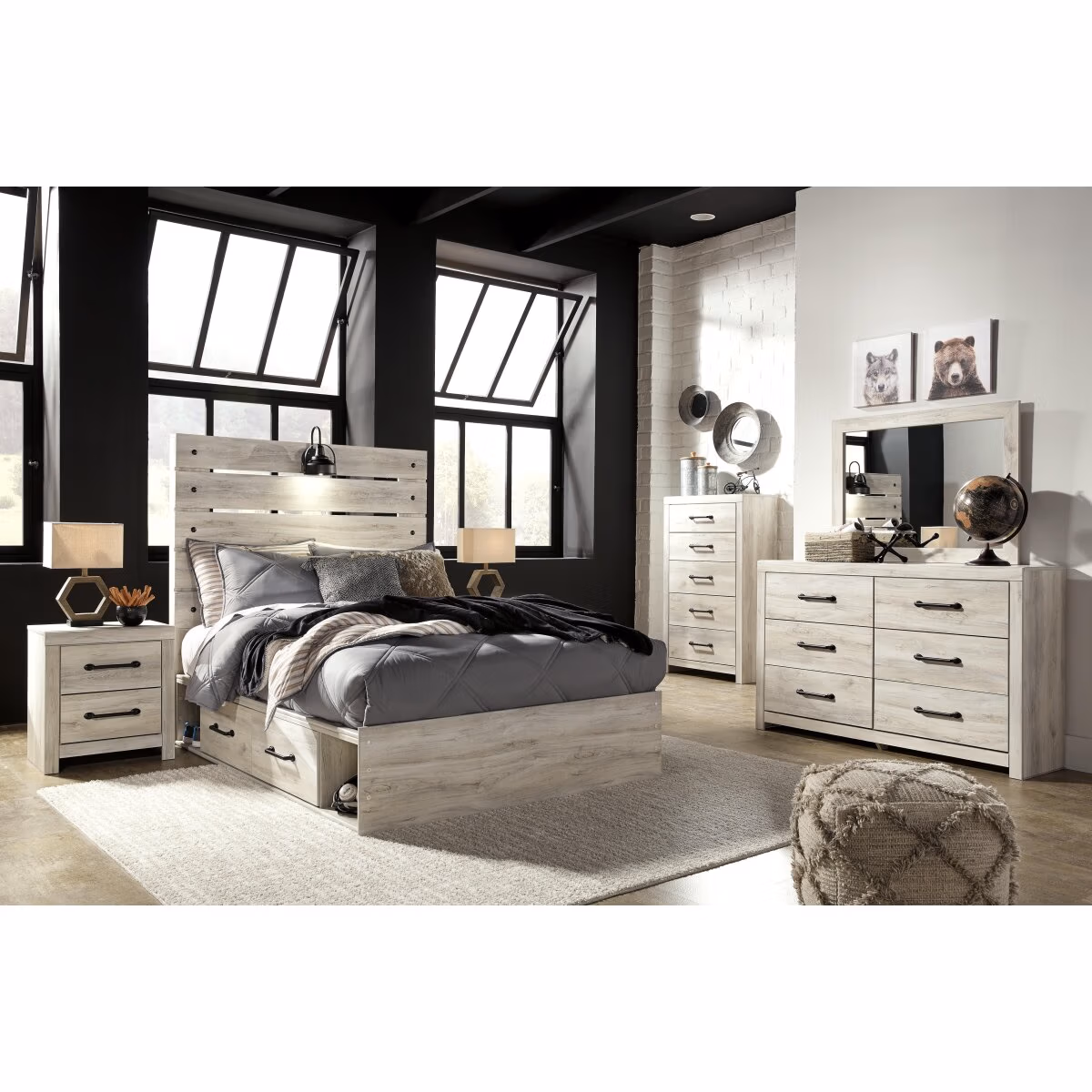 Cambeck Full Panel Bed with 2 Storage Drawers - Image 8
