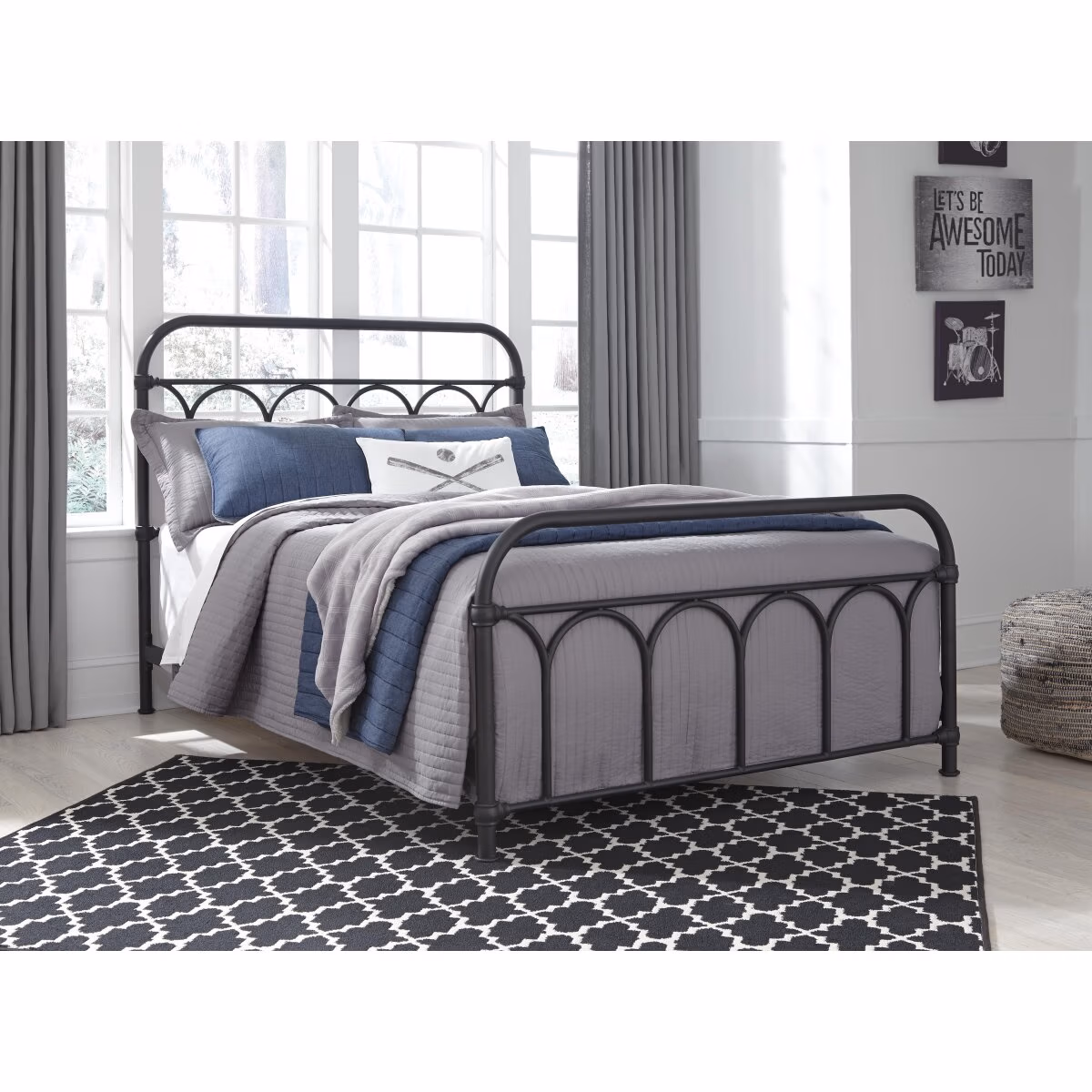 Nashburg Full Metal Bed - Image 8