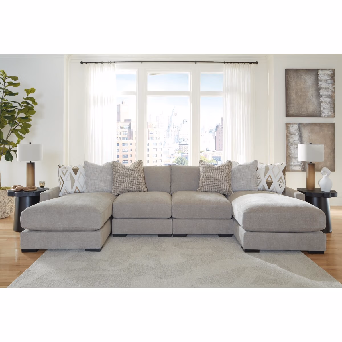 Aslan Court 4-Piece Sofa Pit Sectional - Image 4