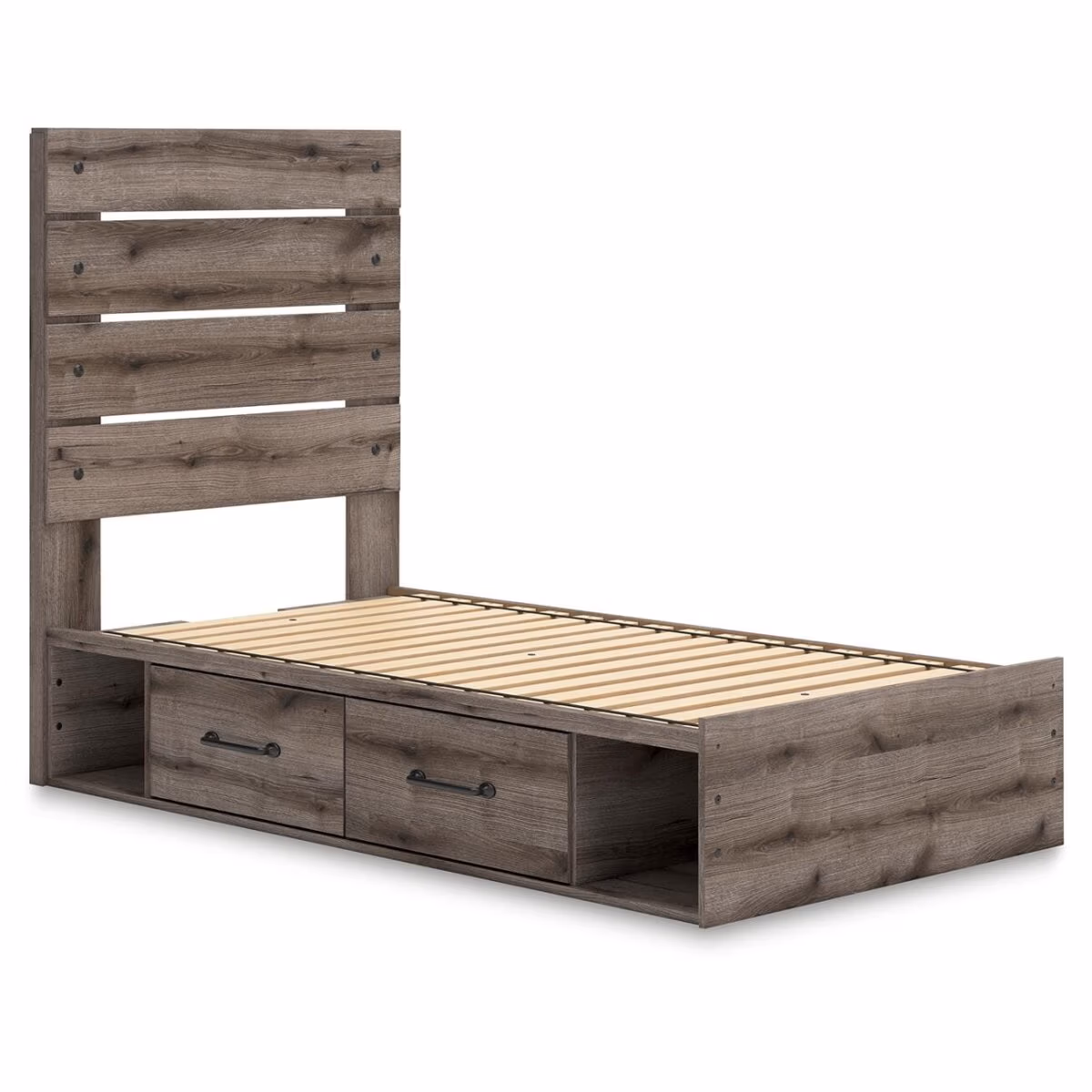 Graystorm Twin Panel Bed with Storage - Image 4