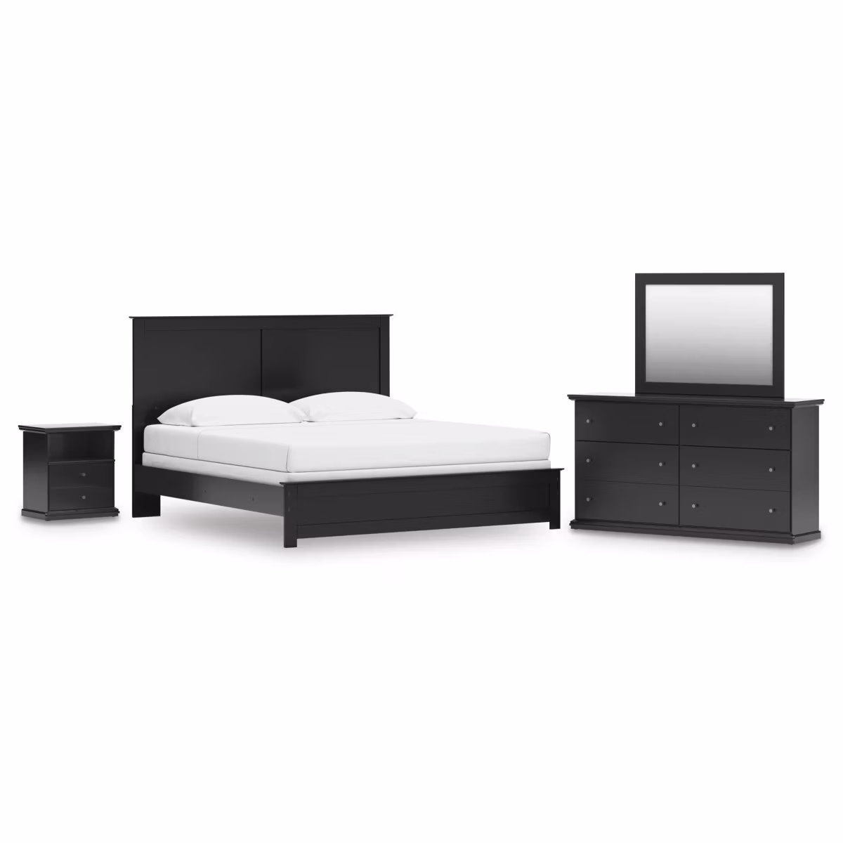 Maribel King Panel Bed, Dresser, Mirror and Nightstand - Image 2