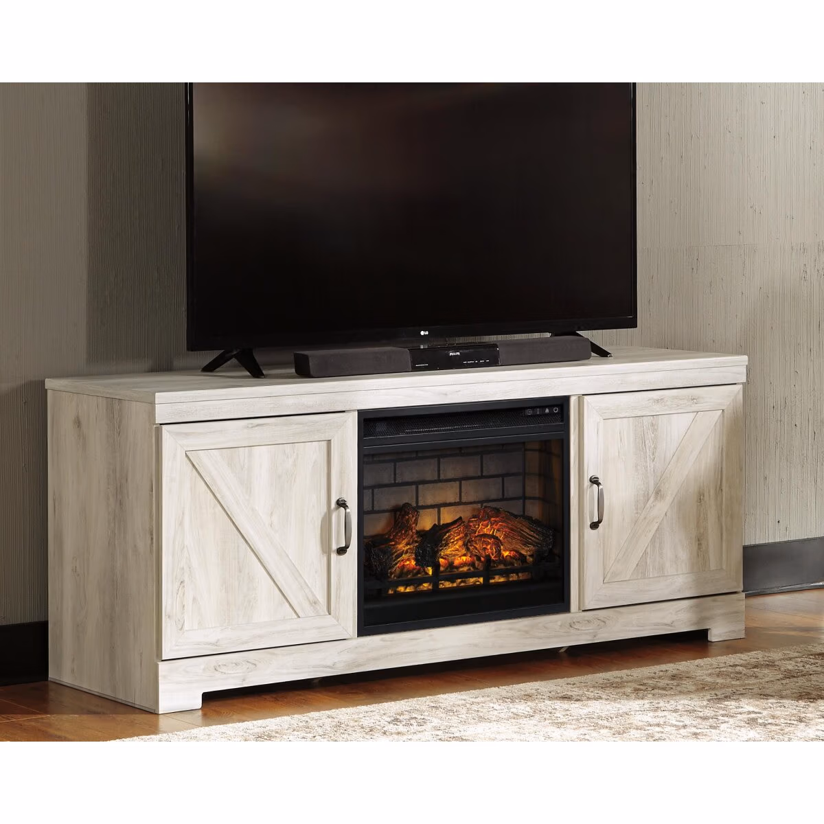 Bellaby 63" TV Stand with Electric Fireplace - Image 3