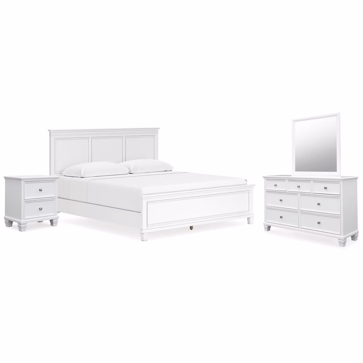 Fortman King Panel Bed, Dresser, Mirror and Nightstand - Image 2