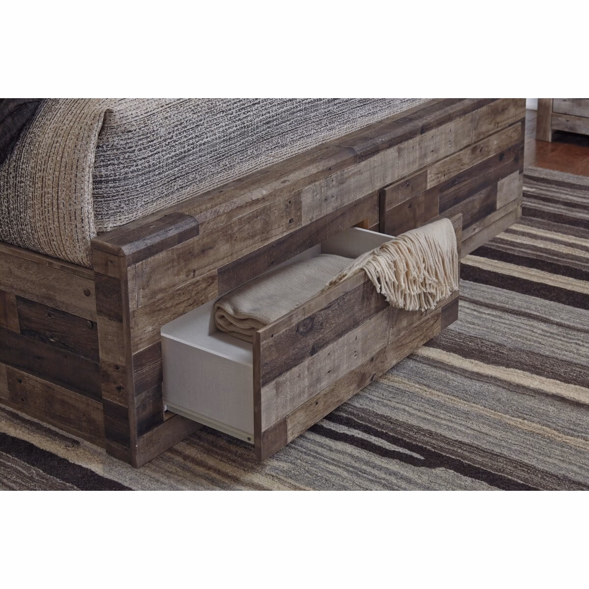 Derekson Full Panel Bed with 2 Storage Drawers - Image 5