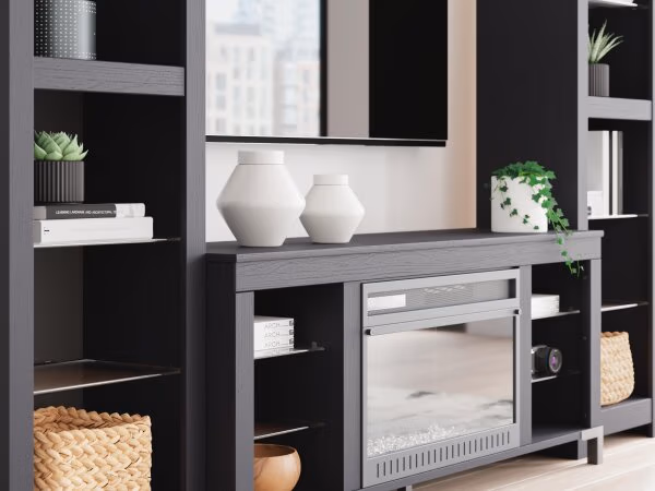 Cayberry 3-Piece Entertainment Center with Electric Fireplace - Image 8