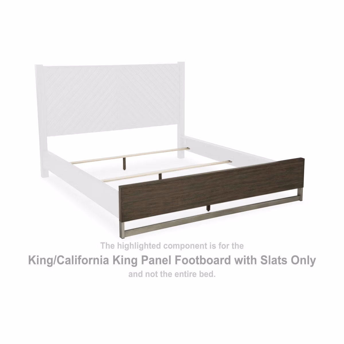 Arkenton King/California King Panel Footboard with Slats - Image 3