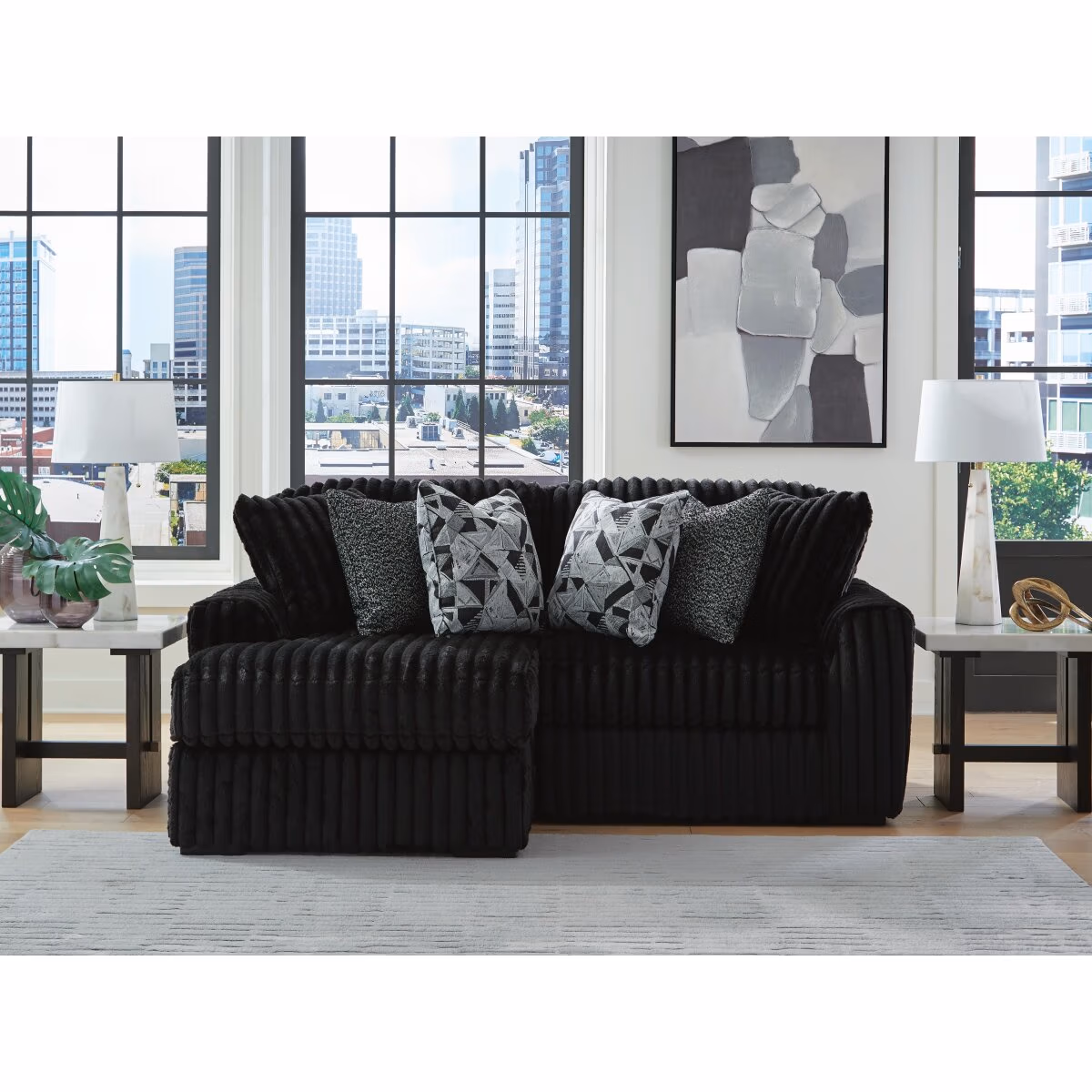Midnight-Madness 2-Piece Sectional with Chaise - Image 3