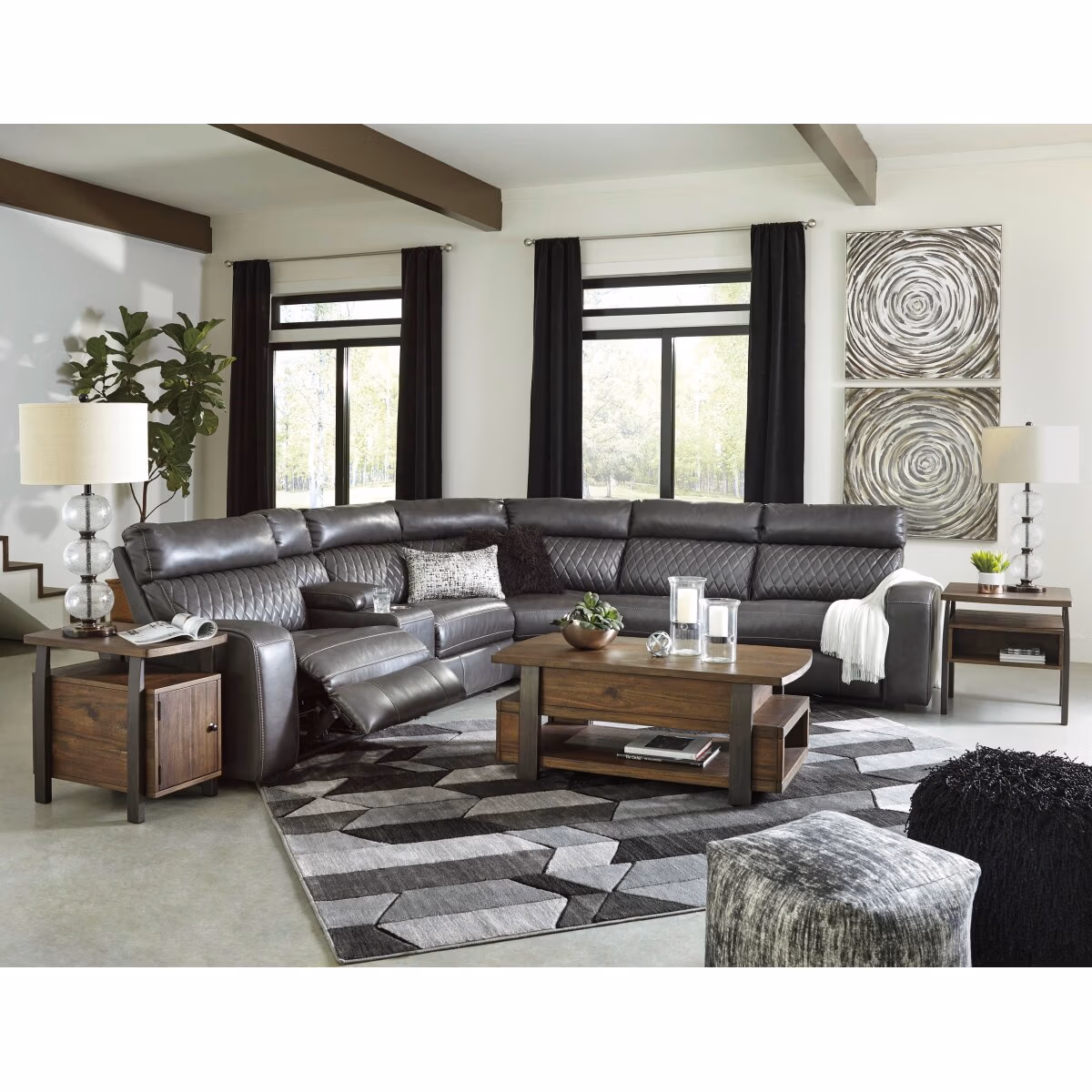 Samperstone 6-Piece Power Reclining Sectional - Image 9