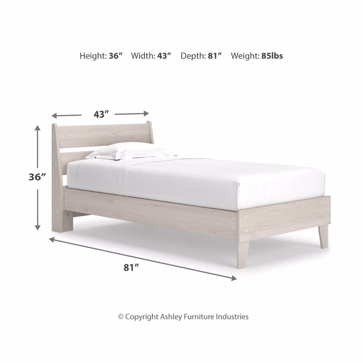 Socalle Twin Panel Platform Bed - Image 5