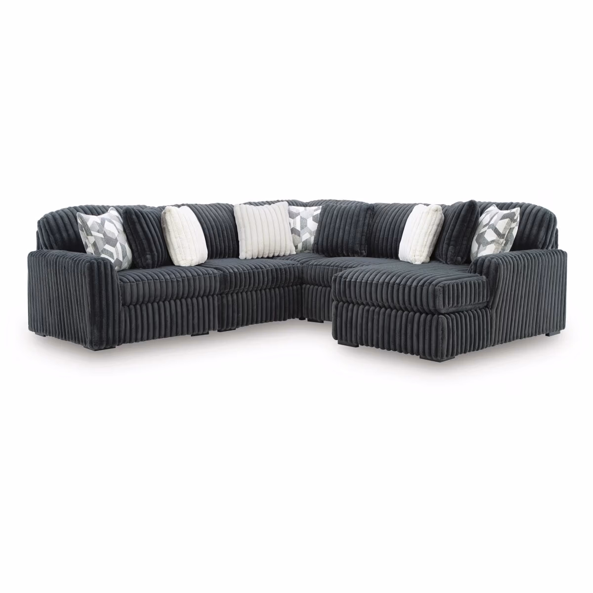 Midnight-Madness 5-Piece Sectional with Chaise - Image 2