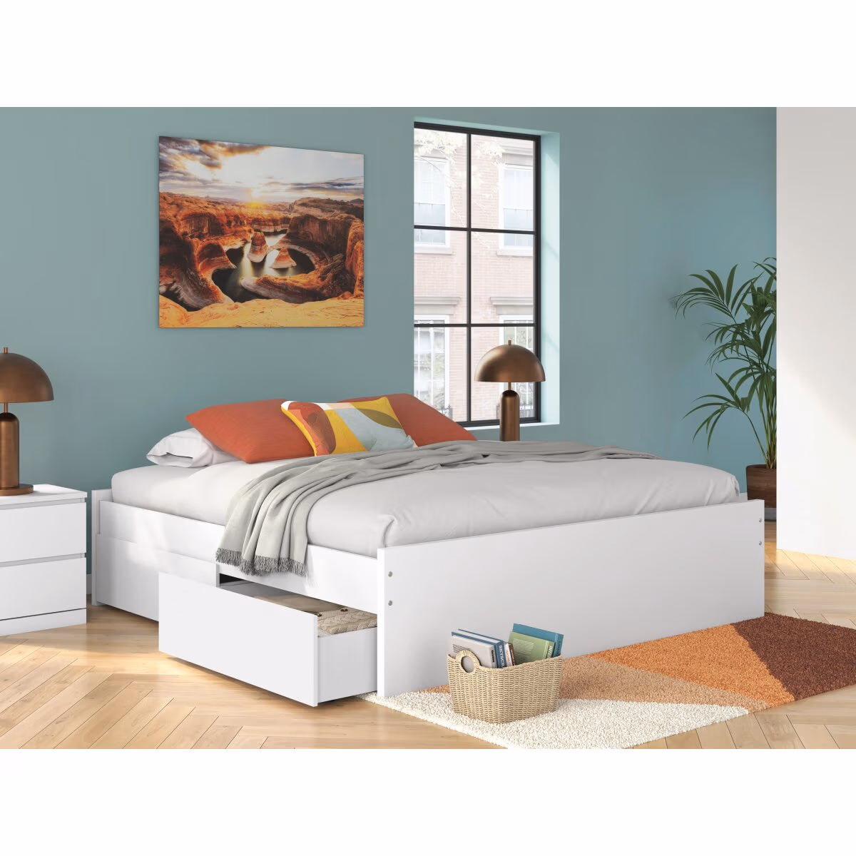 Onita King Platform Bed with 2 Side Storage - Image 3