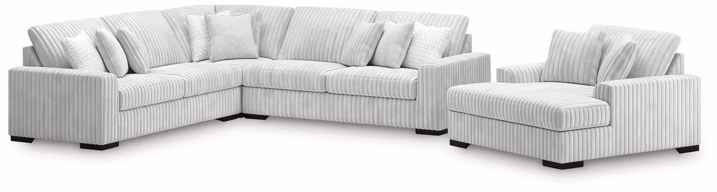 Stupendous 3-Piece Sectional and Oversized Chaise