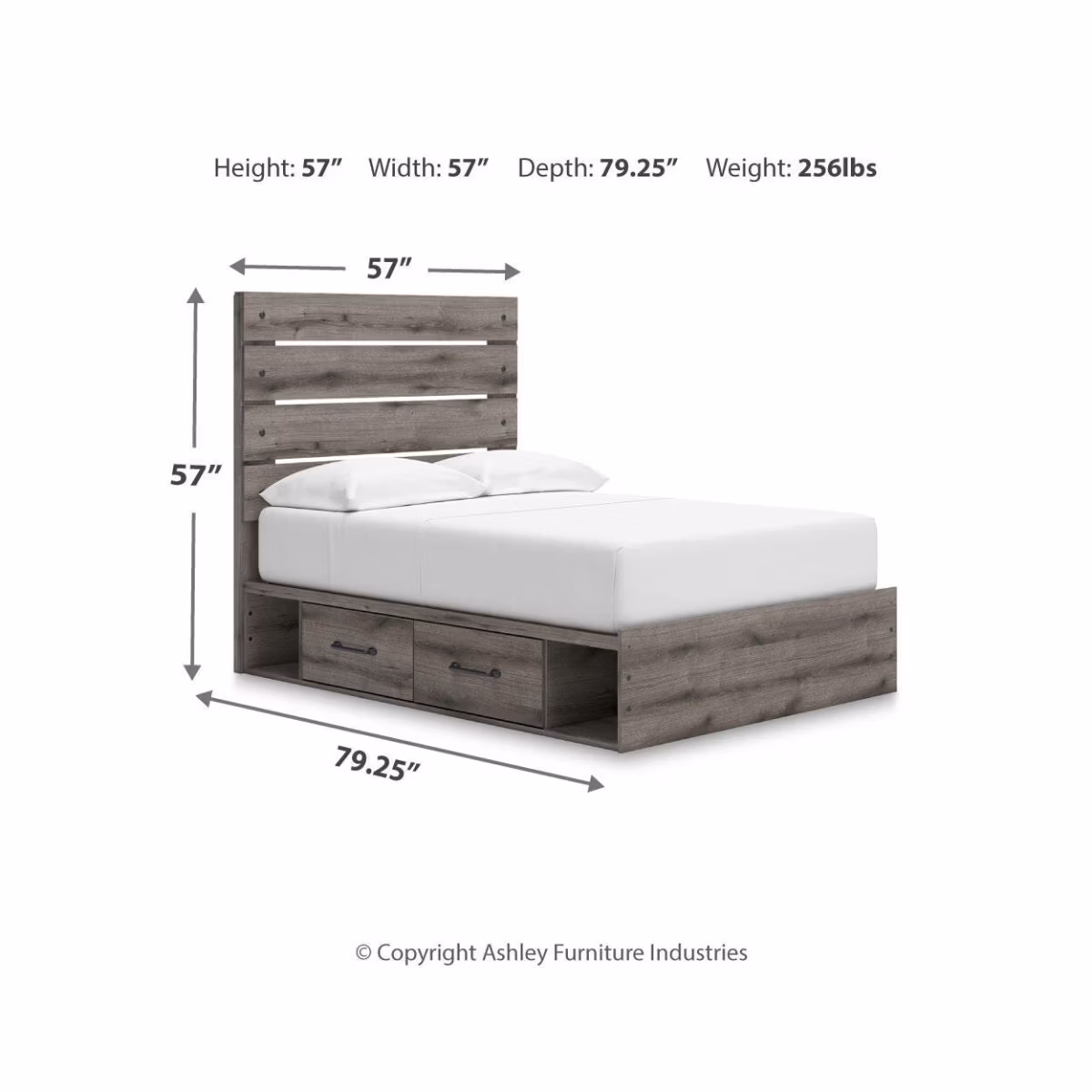 Graystorm Full Panel Bed with Storage - Image 5