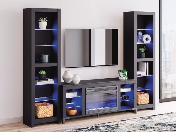 Cayberry 3-Piece Entertainment Center with Electric Fireplace - Image 9
