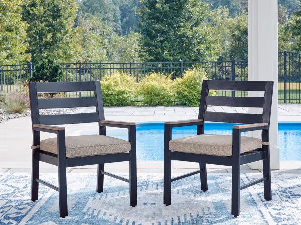East Beach Outdoor Arm Chair with Cushion (Set of 2) - Image 3