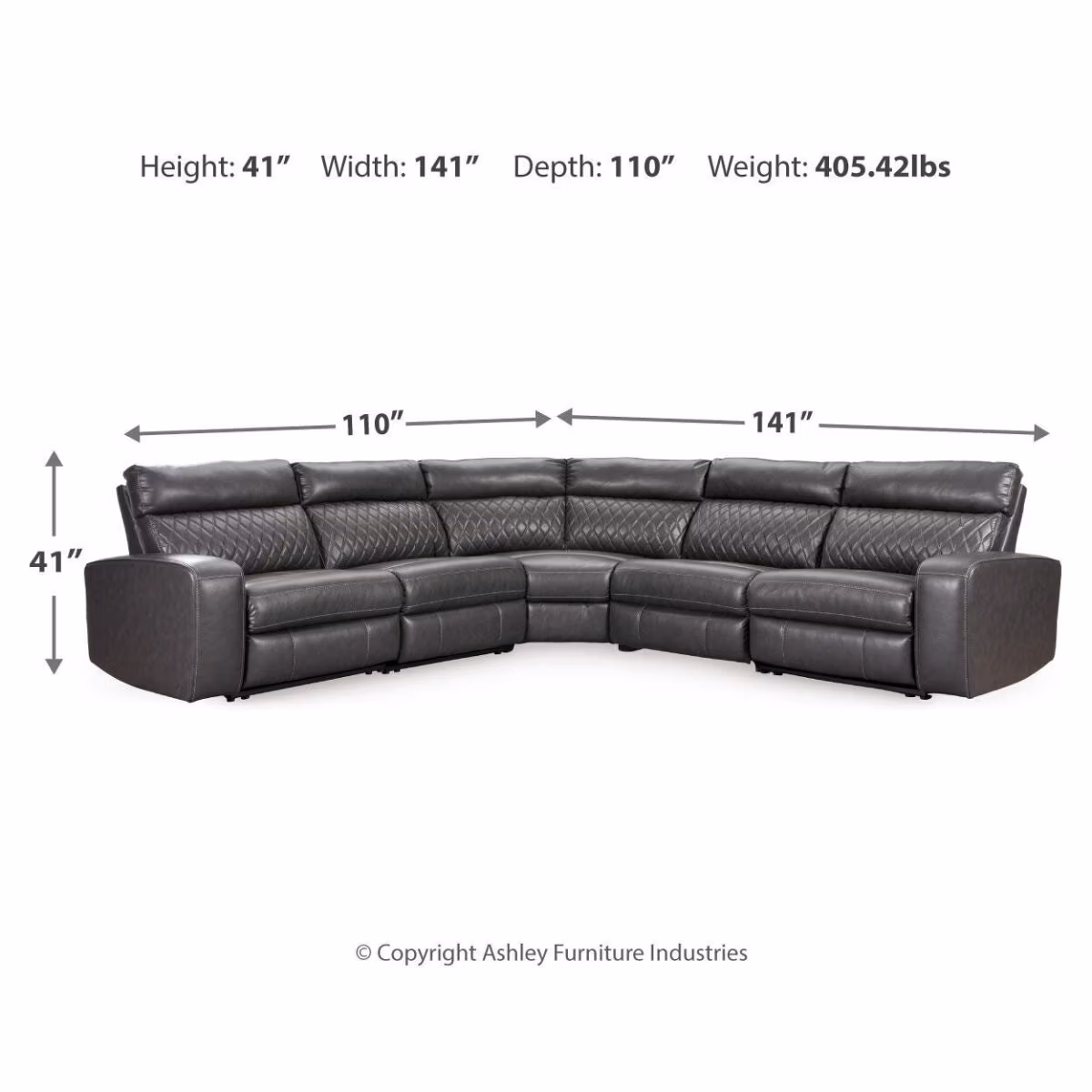 Samperstone 5-Piece Power Reclining Sectional - Image 5