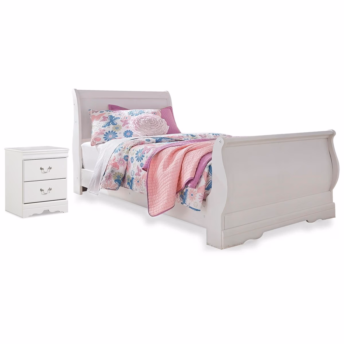 Anarasia Twin Sleigh Bed with Nightstand - Image 2