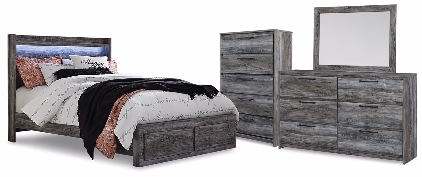 60d6f93ac7ea582049afb898349ec55b Baystorm Queen Storage Bed, Dresser, Mirror and Chest - Image 1