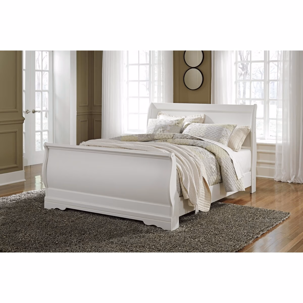 Anarasia Queen Sleigh Bed, Dresser, Mirror and 2 Nightstands - Image 7