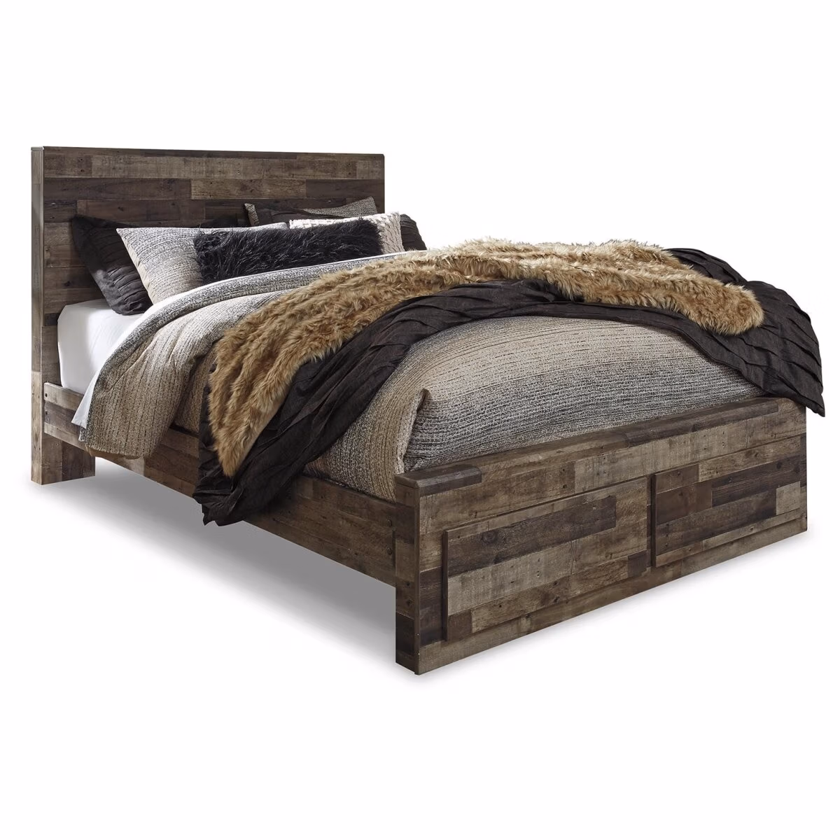 Derekson Queen Panel Bed with 2 Storage Drawers - Image 3