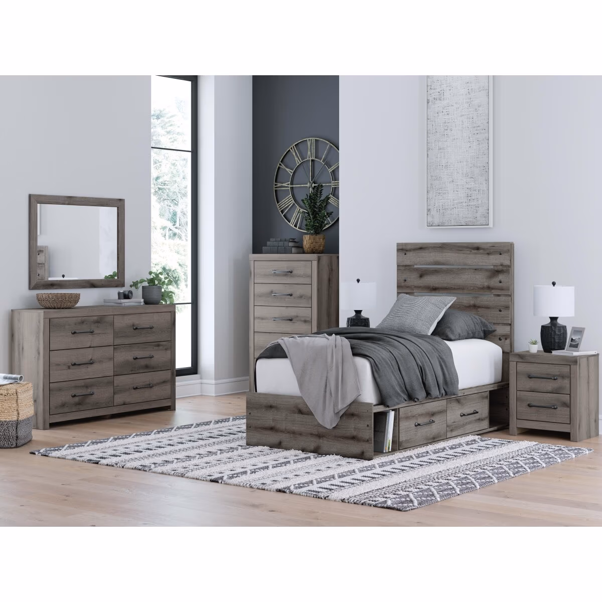 Graystorm Twin Panel Storage Bed - Image 13