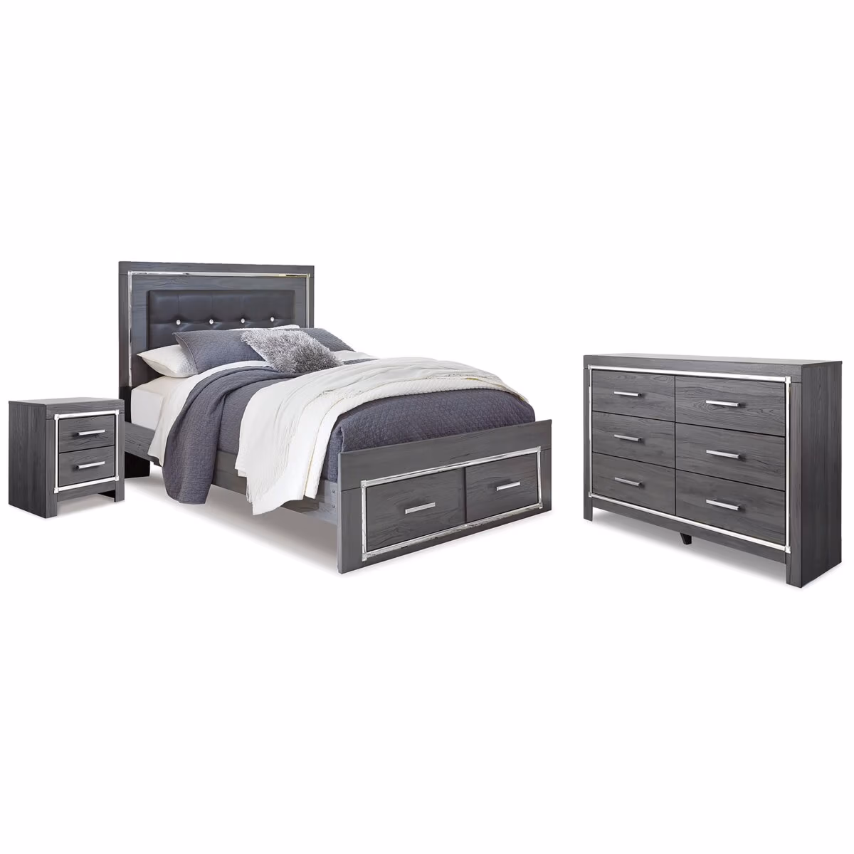 Lodanna Queen Storage Bed, Dresser and Nightstand - Image 2