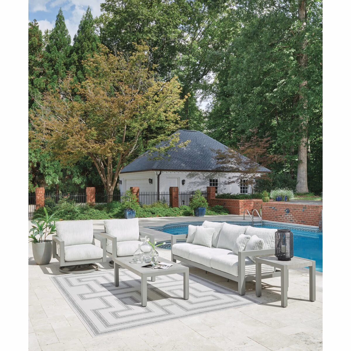 Hurley Park Outdoor Sofa, 2 Lounge Chairs and Coffee Table - Image 13