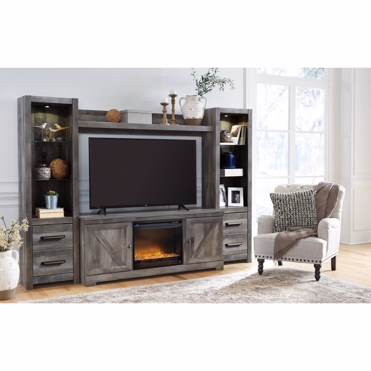 Wynnlow 4-Piece Entertainment Center with Electric Fireplace - Image 11