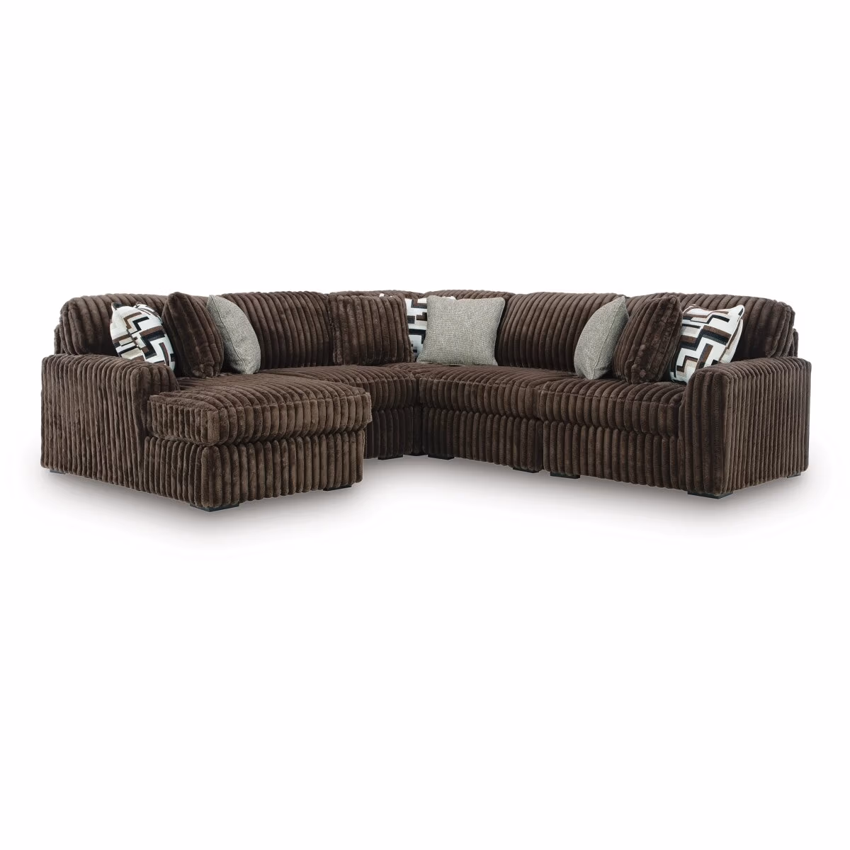 Midnight-Madness 5-Piece Sectional with Chaise - Image 2