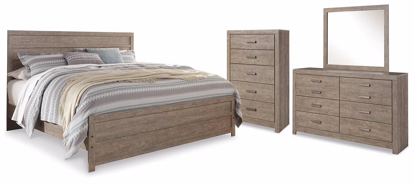Culverbach King Panel Bed, Dresser, Mirror and Chest