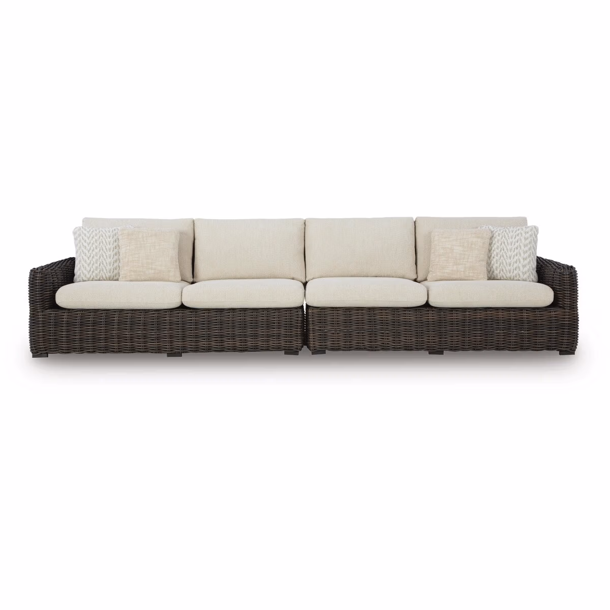 Kimora Outdoor Right and Left-arm Facing Loveseat with Cushion (Set of 2) - Image 4
