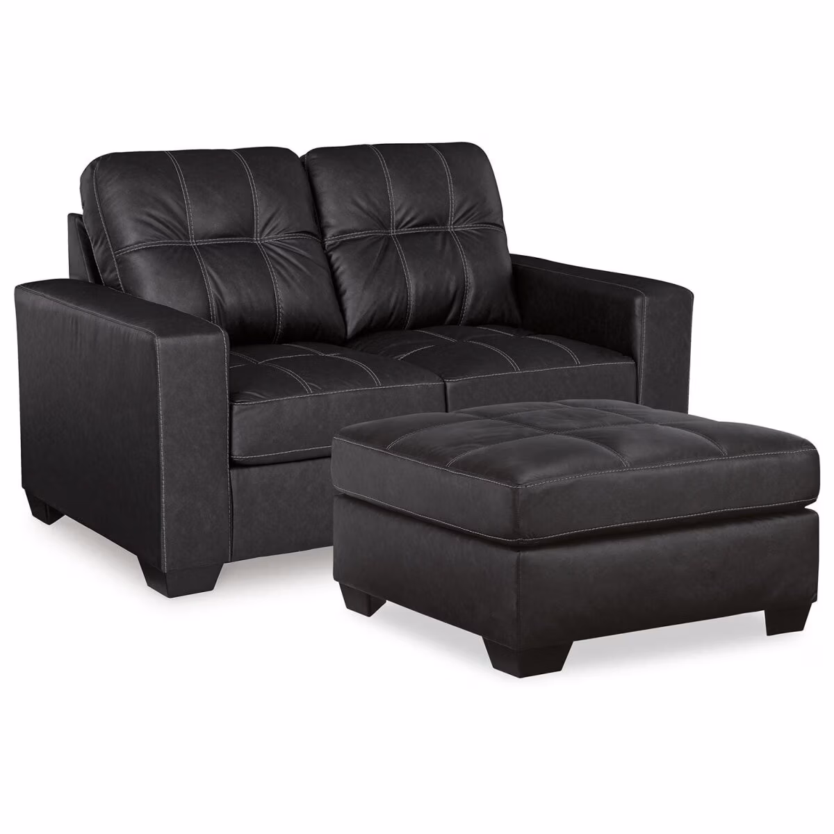 Barlin Mills Loveseat and Oversized Ottoman - Image 2